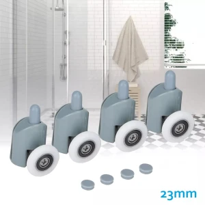 KOMPLET ROLEK DOLNYCH WYPINANYCH 4 SZT + 4 KÓŁKA 23MM