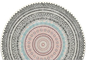 DYWANIK PÓŁOKRĄGŁY DEKORACYJNY MANDALA LDY-68