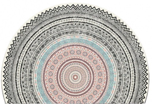 DYWANIK PÓŁOKRĄGŁY DEKORACYJNY MANDALA LDY-68