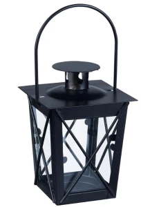 LATARENKA LAMPION LATARNIA HOUSE METAL CZARNA 02-1