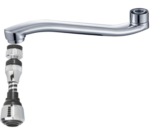 Wylewka rurowa FALA 25cm + perlator LPE-02