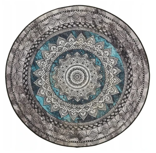 DYWANIK DEKORACYJNY OKRĄGŁY MANDALA 120CM KOLOR