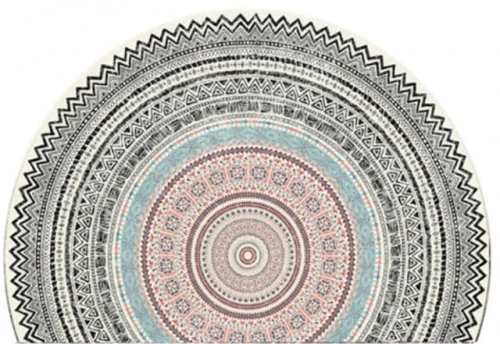 DYWANIK PÓŁOKRĄGŁY DEKORACYJNY MANDALA LDY-68