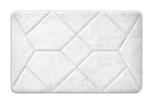DYWANIK ŁAZIENKOWY TŁOCZONY FLANELA 50X80CM BIAŁY
