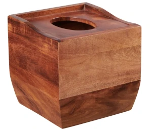 Pojemnik organizer na chusteczki higieniczne drewno akacjowe 15x15x15 EVG