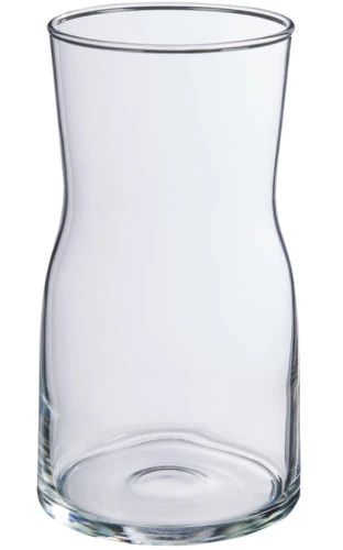 Wazon na kwiaty w kształcie klepsydry bezbarwny szklany 17CM LWZ-38 EVG
