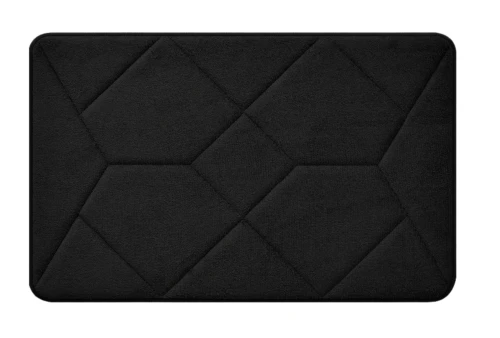 DYWANIK ŁAZIENKOWY TŁOCZONY FLANELA 50X80CM CZARNY